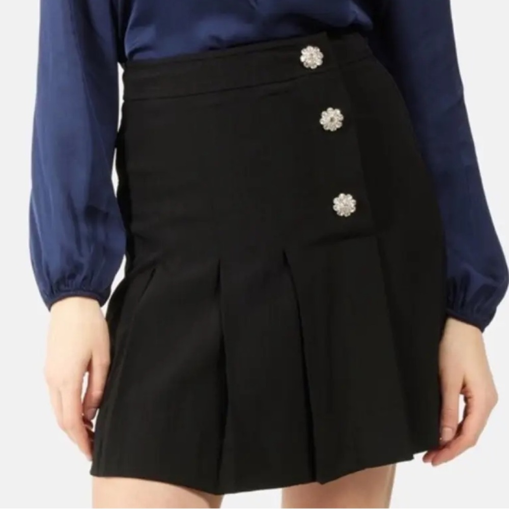 Ganni Crystal Embellishments Mini Skirt